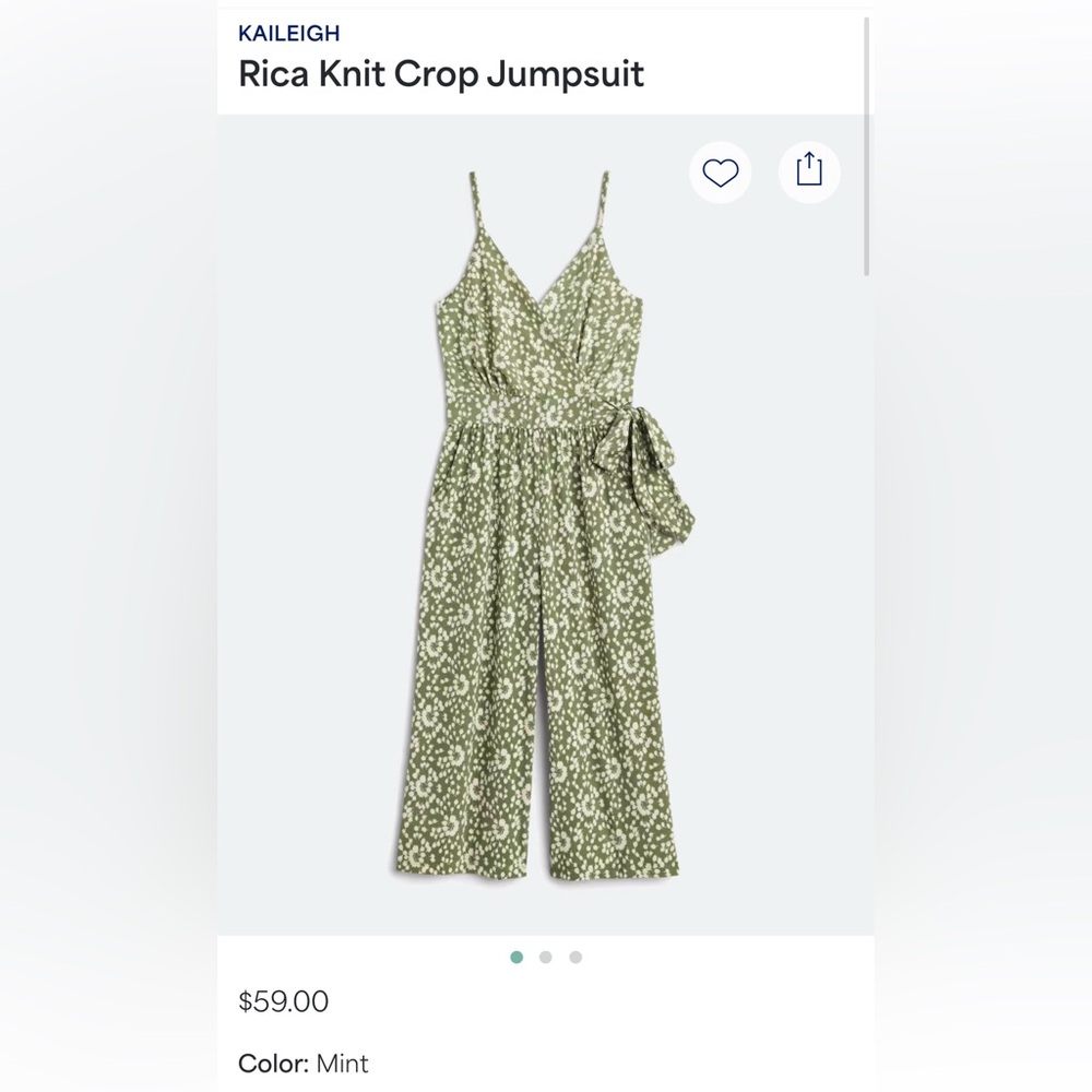 Kaleigh petite jumpsuit. Spaghetti strap, cropped length. Worn once. Petite S.
